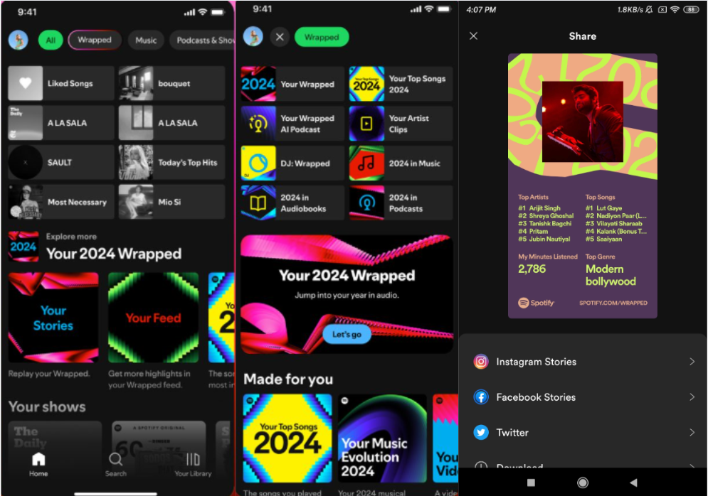 Mostrando como verificar os minutos ouvidos no Spotify
