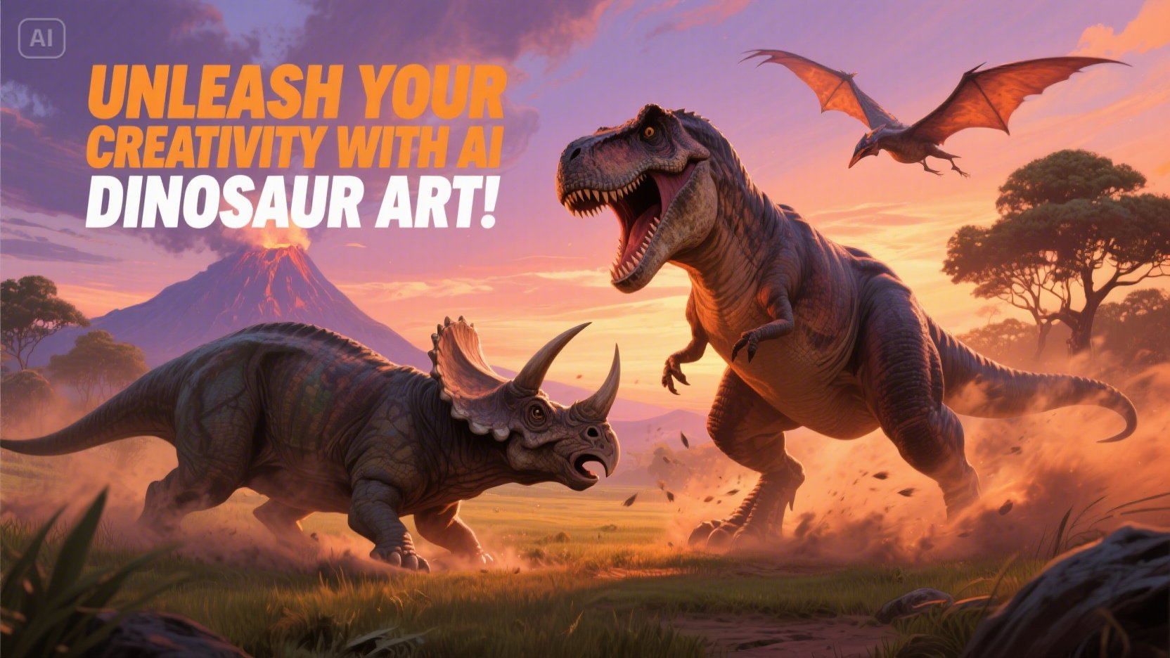 Where to use your AI dinosaur art and videos
