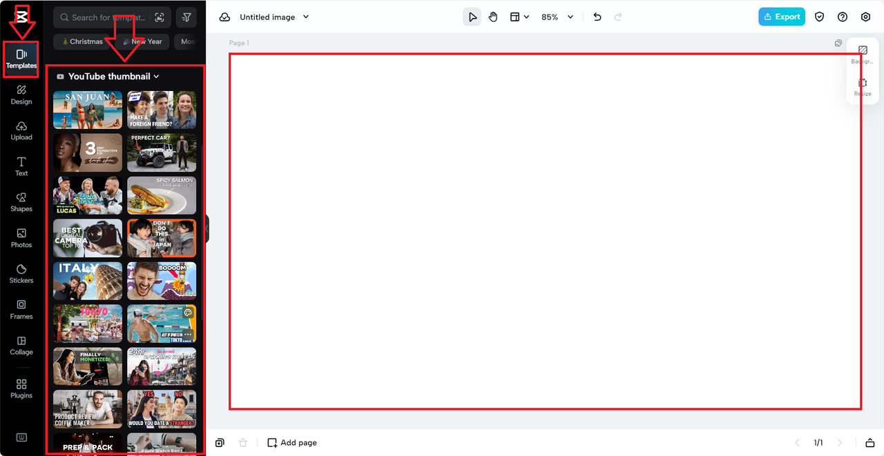 chhoose template