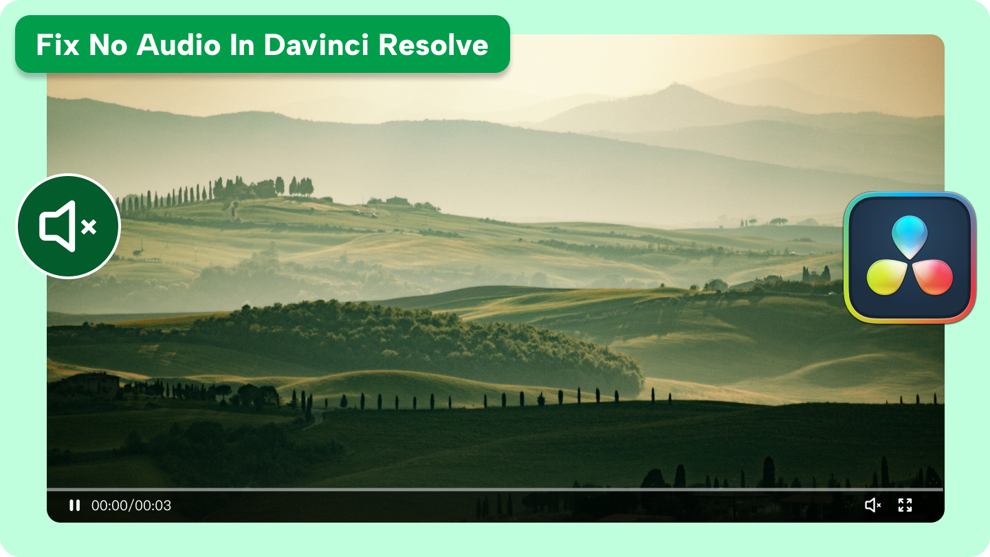 Davinci resolve sem áudio