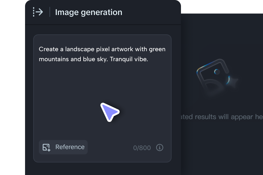 enter prompts for AI pixel arts