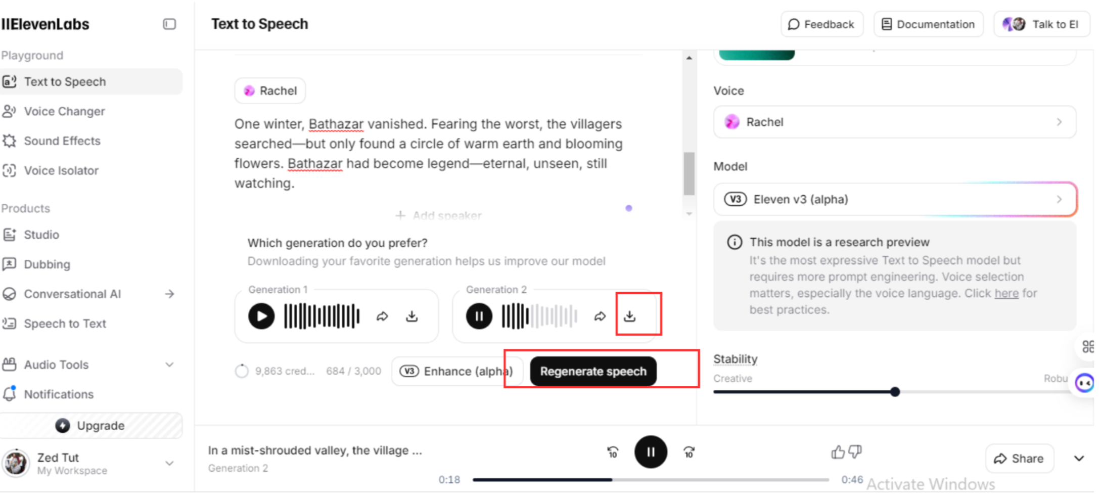 Create and download