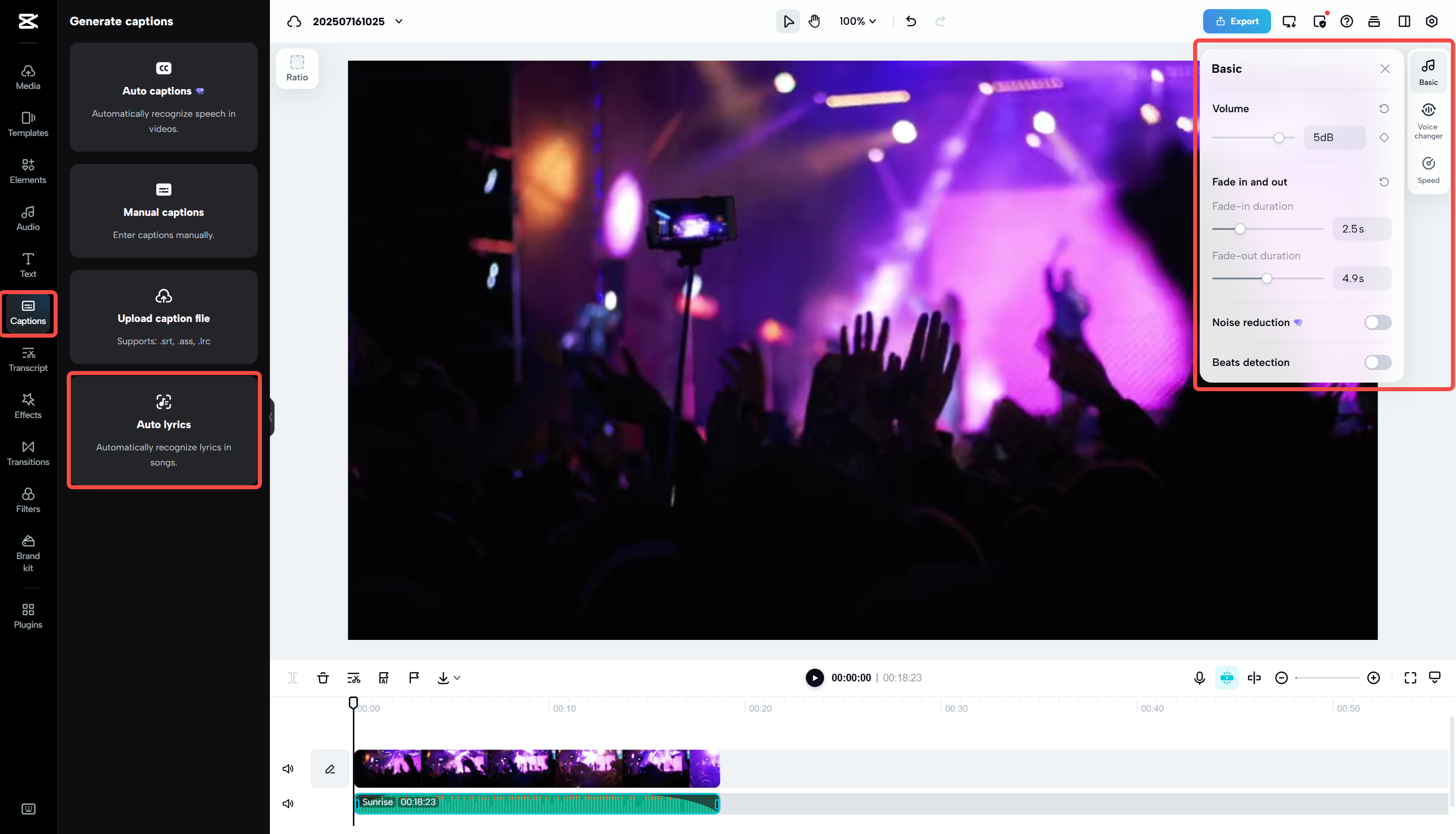 Edit a video