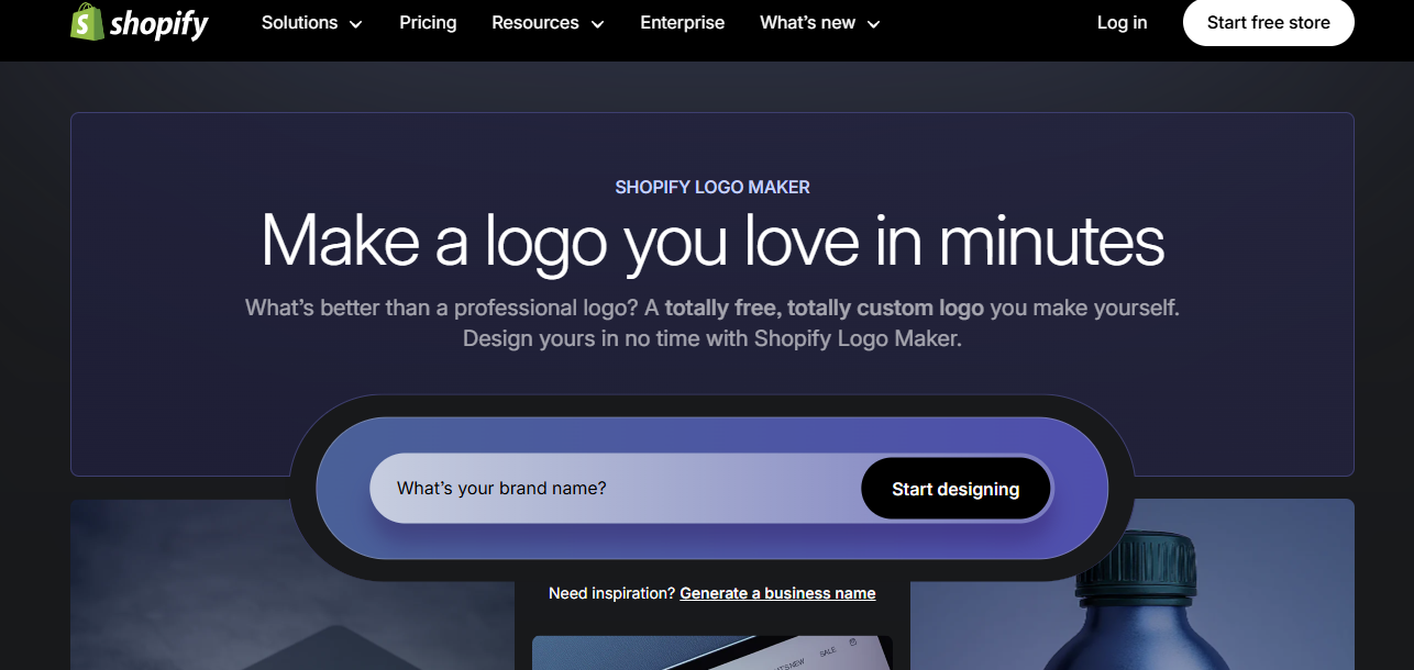 Shopify صانع الشعار