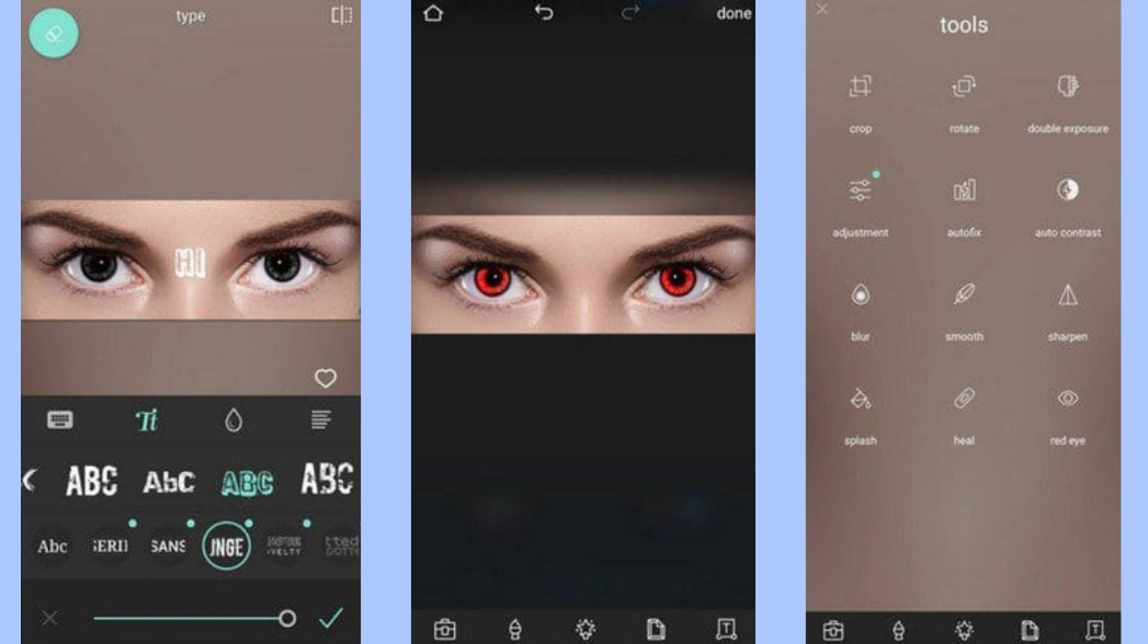 Entfernen Sie rote Augen mit der Pixlr-App