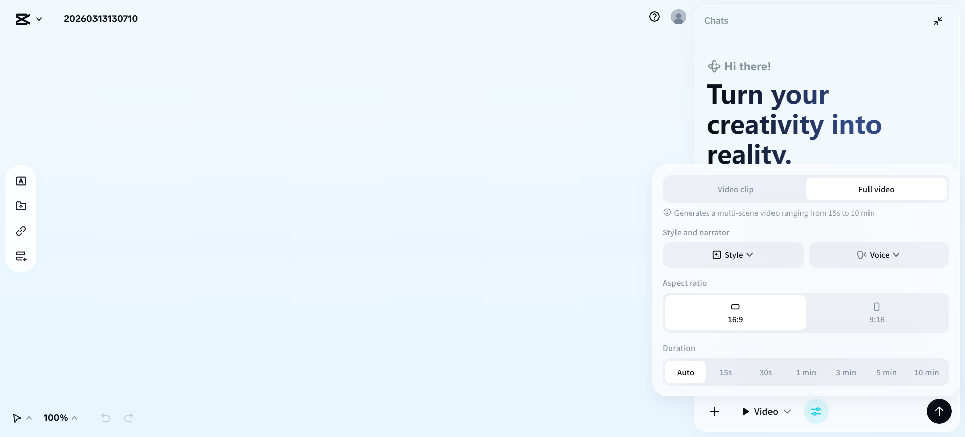 Seedance AI in CapCut Duration and Aspect Ratio