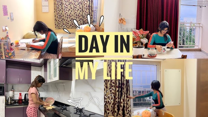 Daily vlogger sharing everyday routine at home
