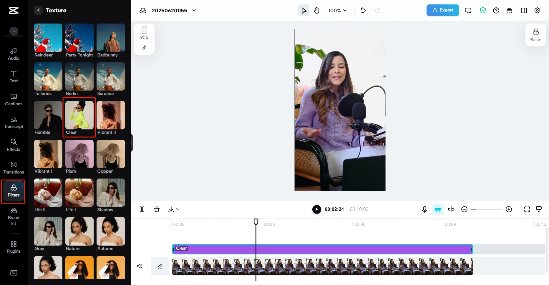 أضف الفلاتر لتحقيق الواقعية.