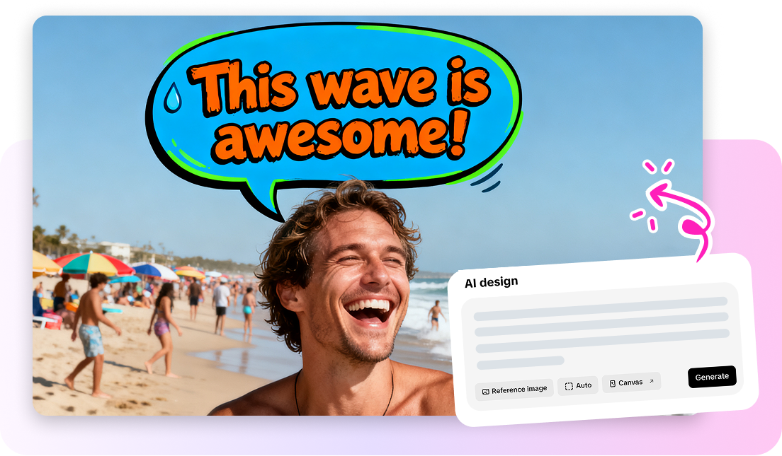 AI design tool to generate speech bubbles