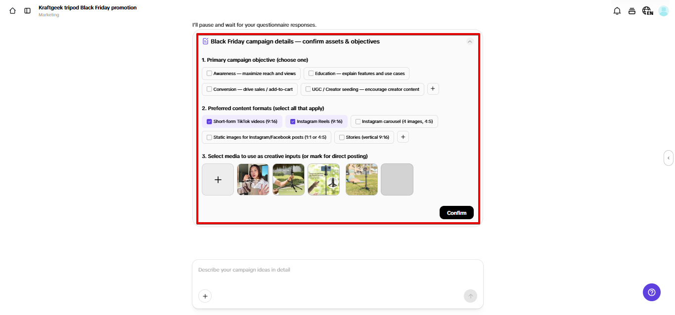 Create a social media campaign