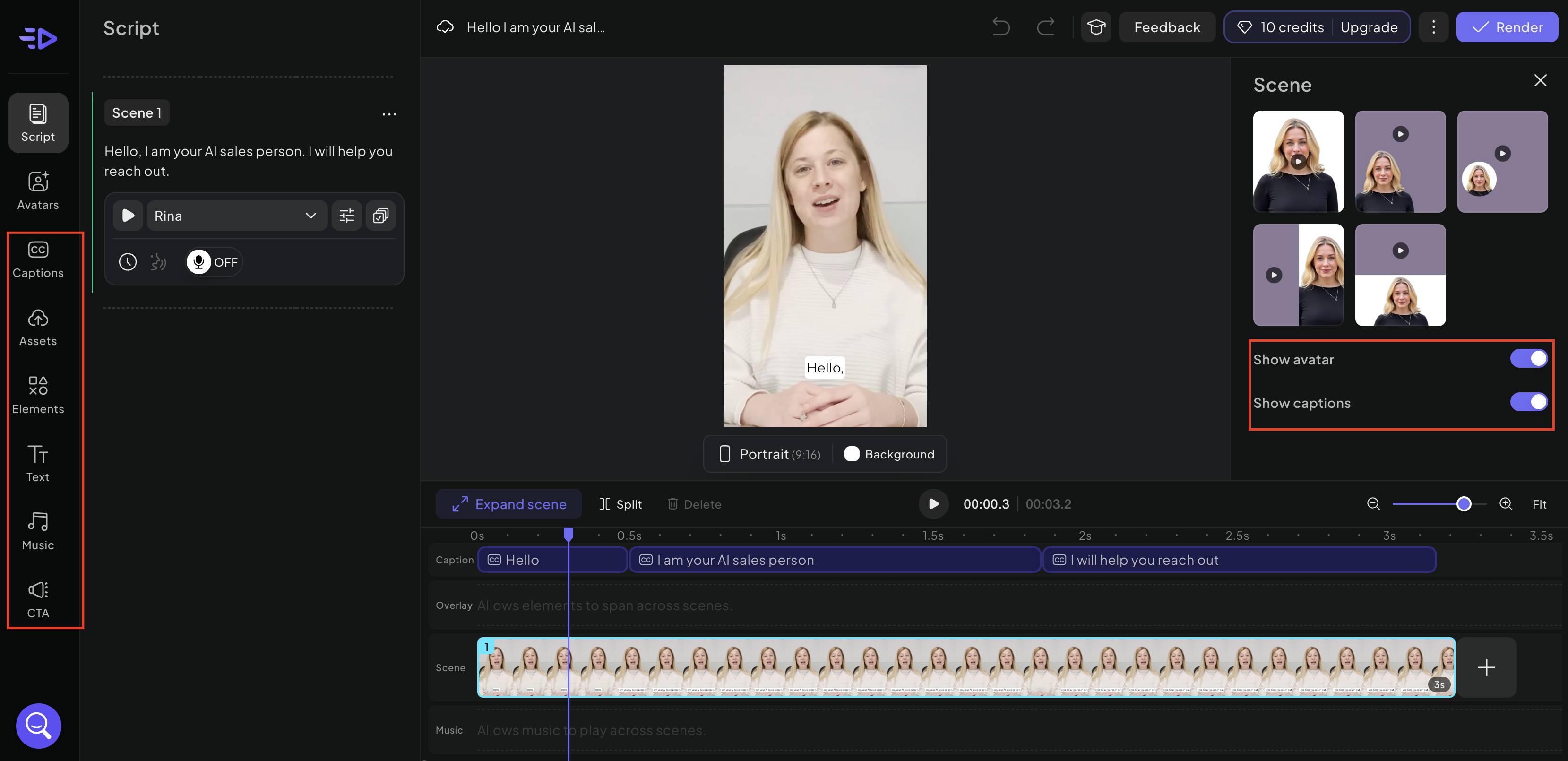 Customize the scene