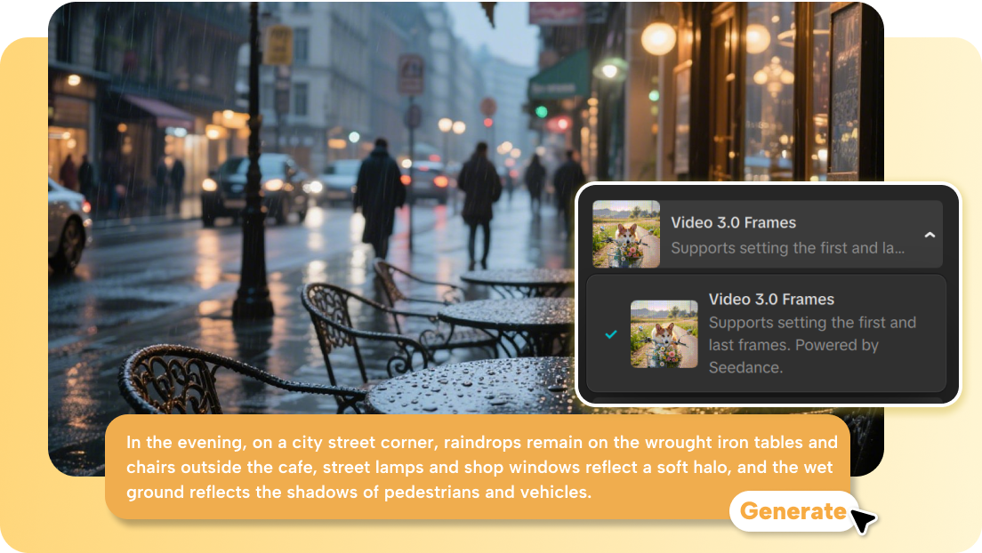 AI-powered text-to-video generator for smooth and realistic scene creation