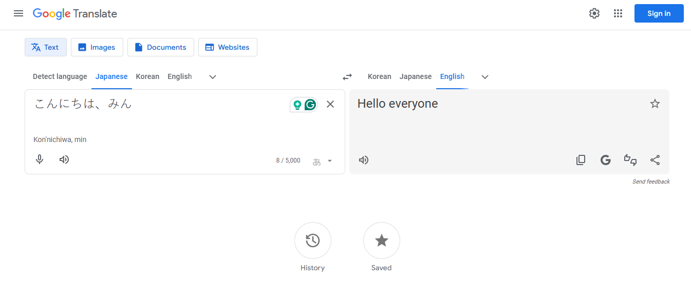 Přeložte japonštinu do angličtiny pro text.