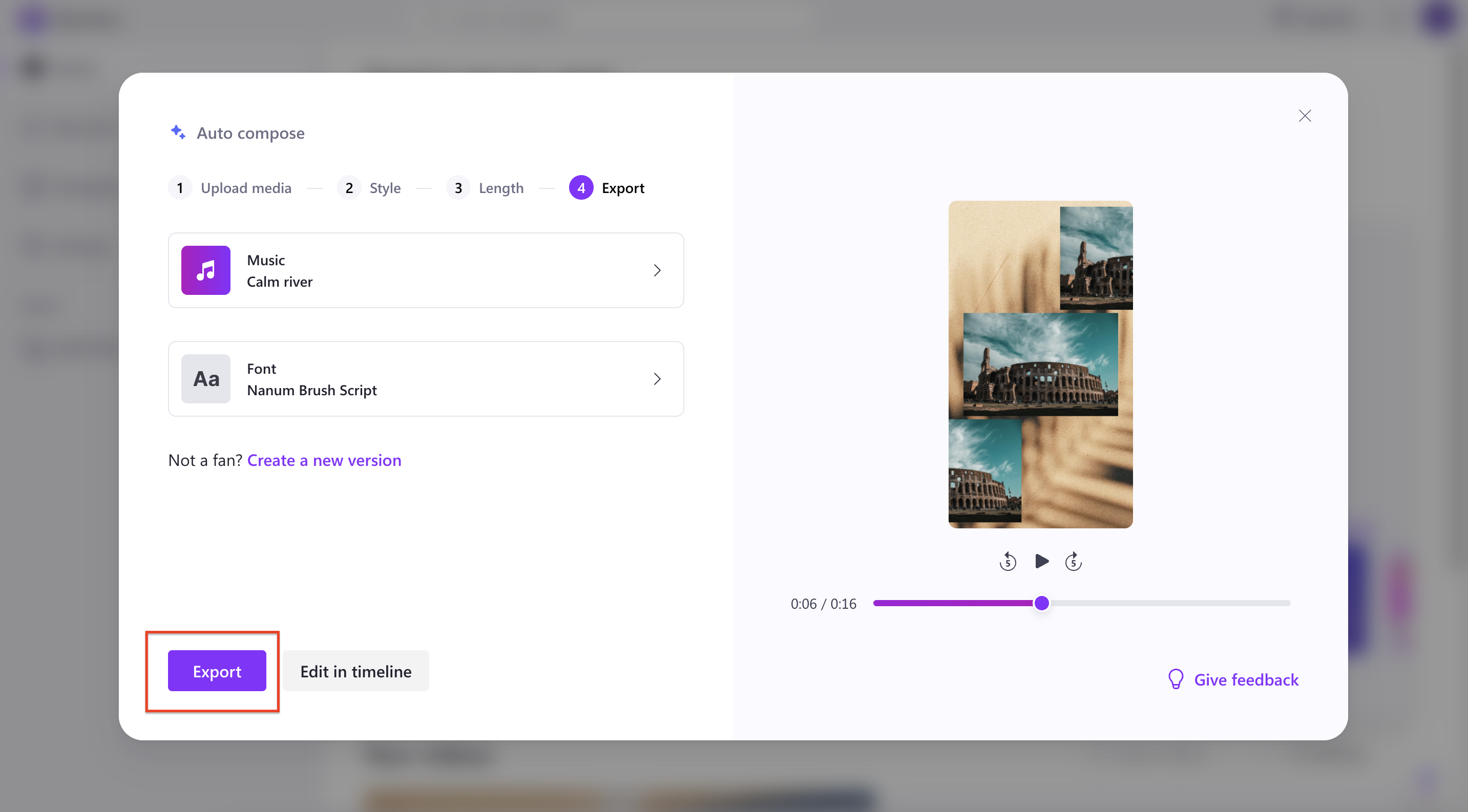 Export the TikTok video file
