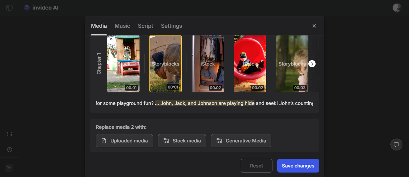 Personalize as configurações e o estilo do vídeo