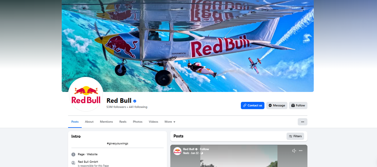 Exemplo de marketing da Red Bull