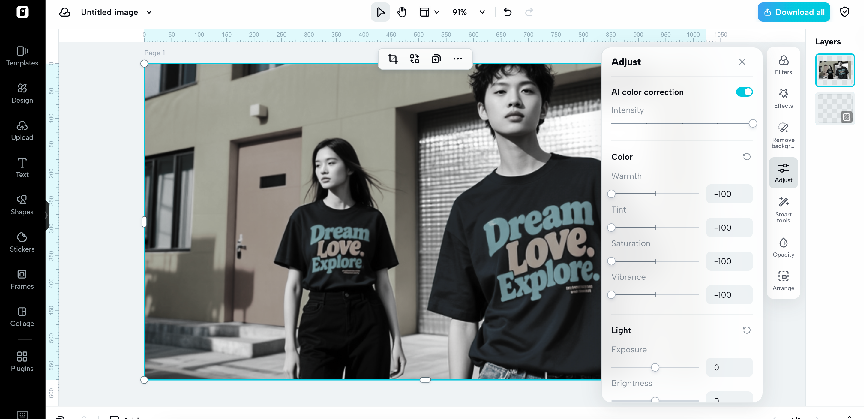 Upravte barvu svého obrázku