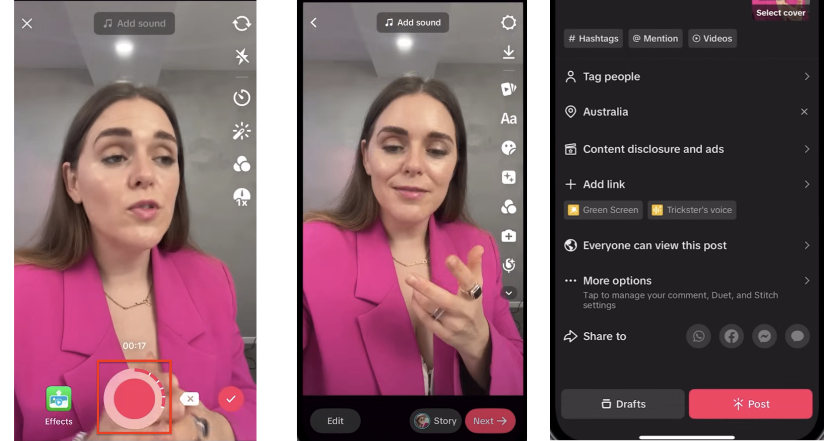 how to create video on tiktok