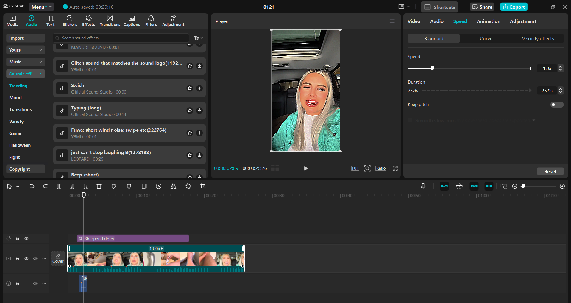 Interfaccia dell' CapCut editor video desktop editing YouTubeShorts