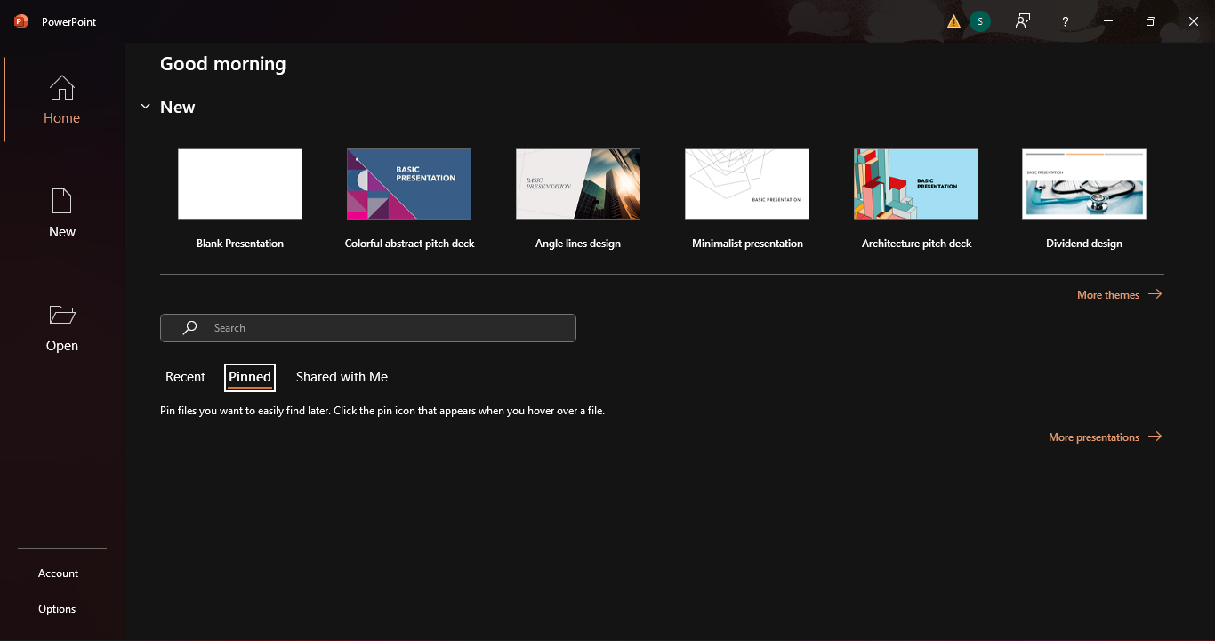 Launch PowerPoint