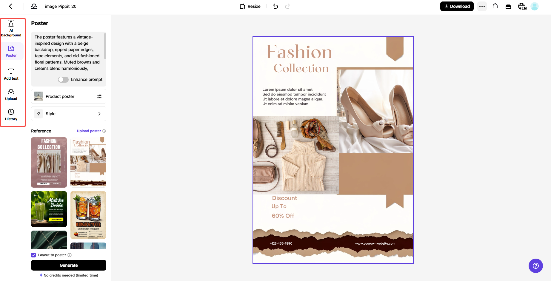 AI product image generator
