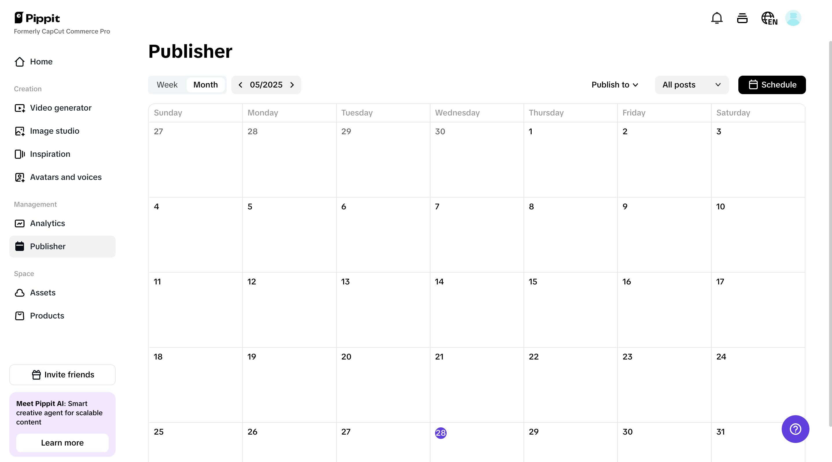 Multi-platform publishing and scheduling
