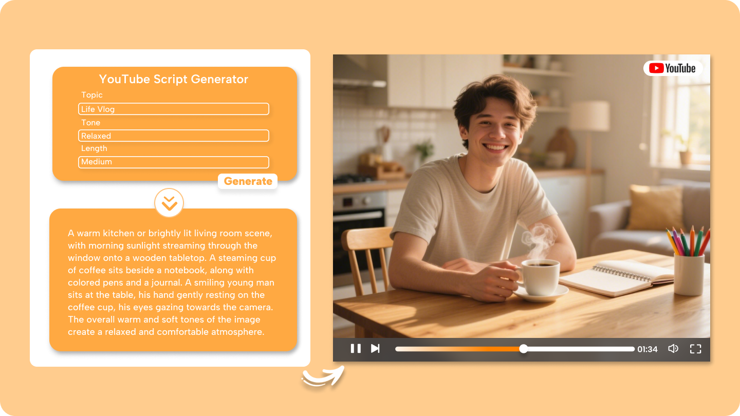 Generador de guiones para YouTube