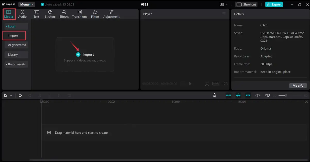 Upload video
