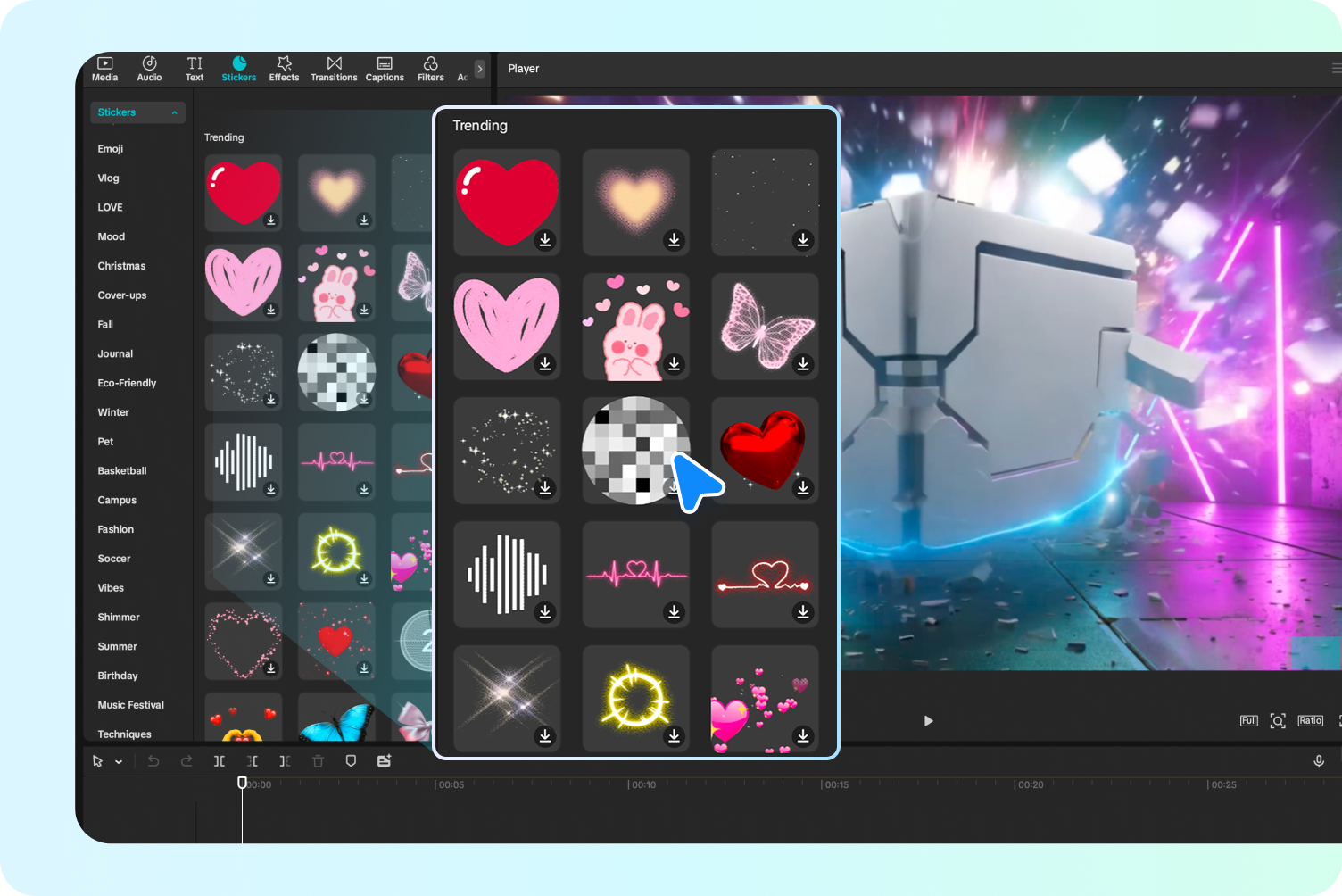 Customize the generated GIF using CapCut