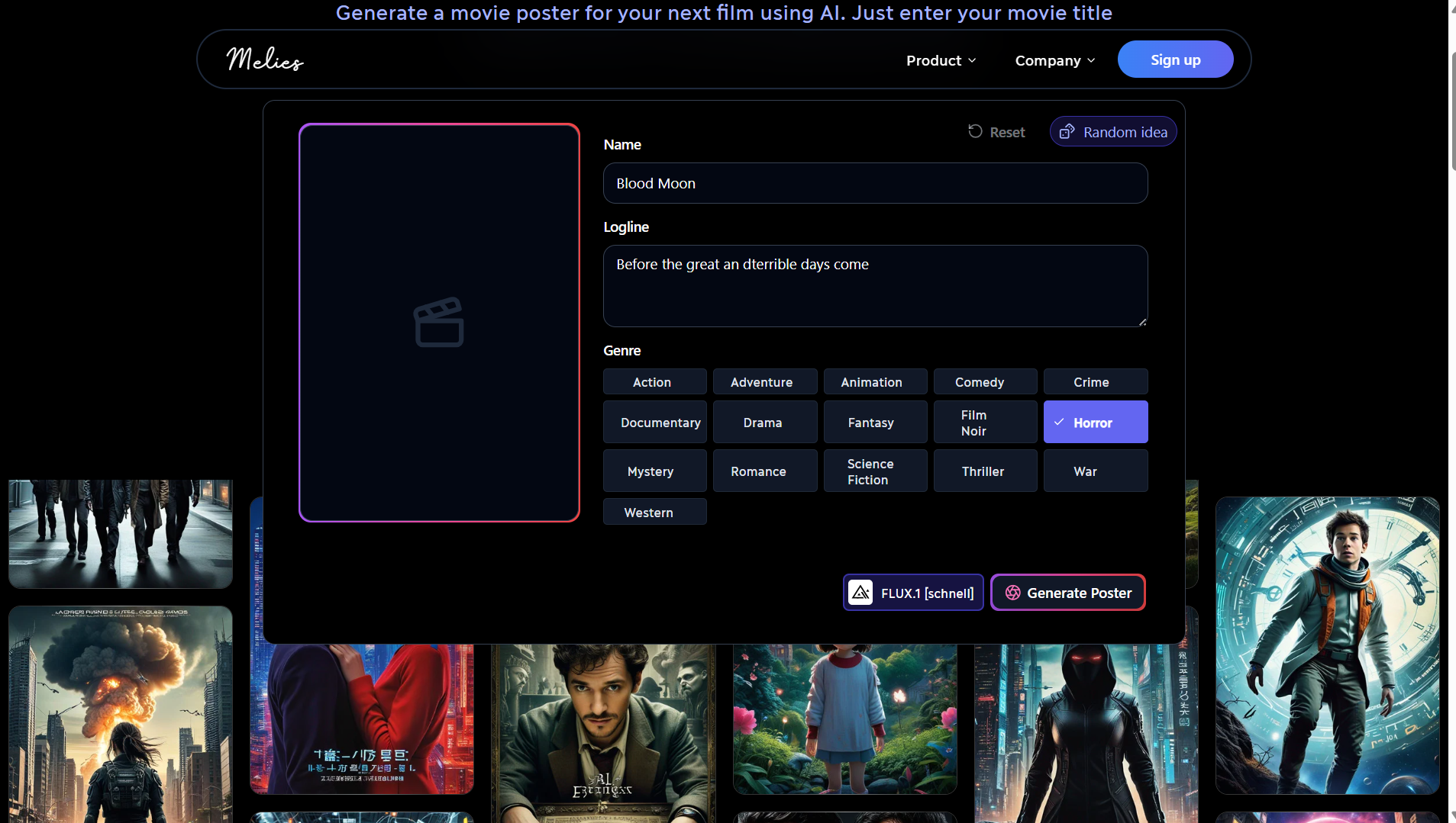Melies AI - the best film poster maker