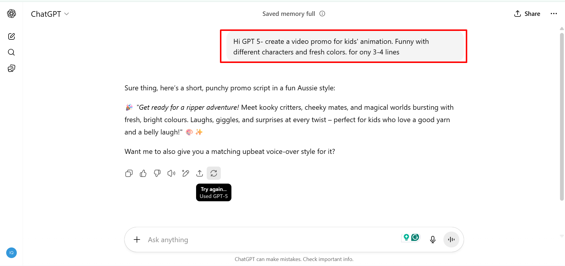 Using ChatGPT 5