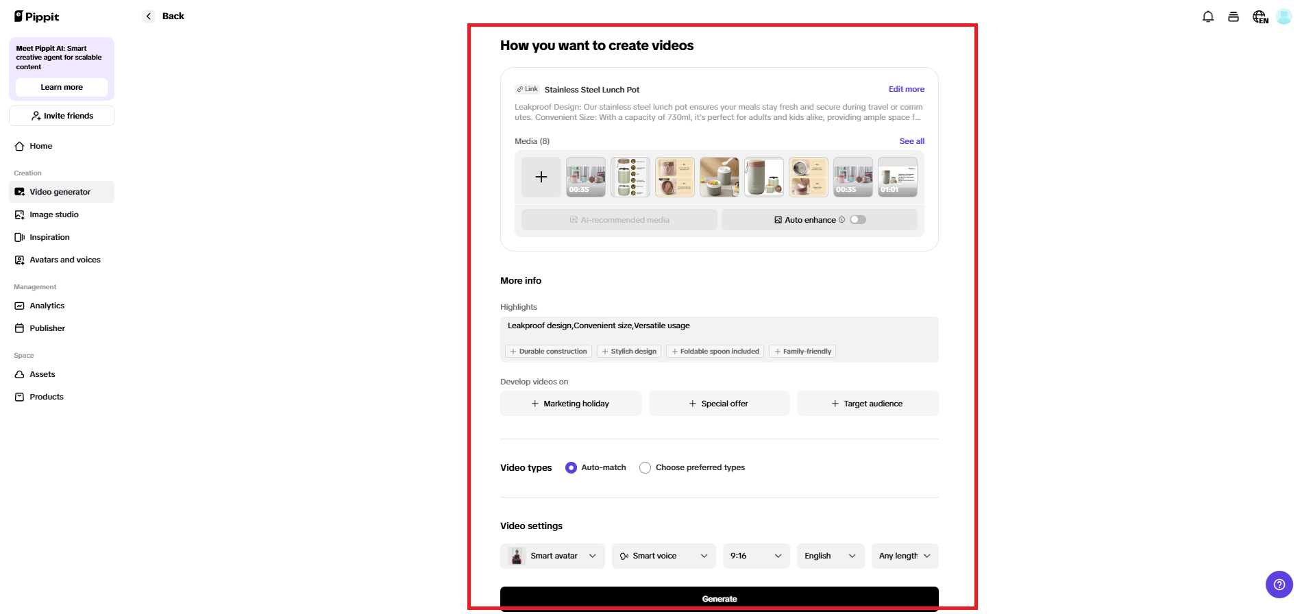 How you want to create a video page