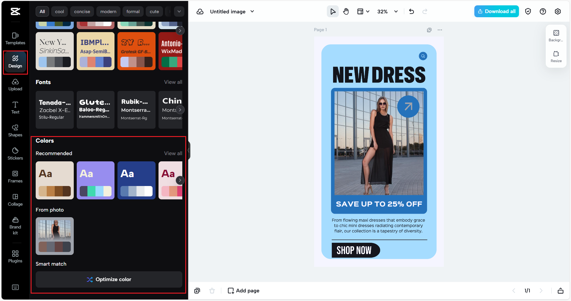 Etkileşimli reklamınızın renk düzenini optimize edin