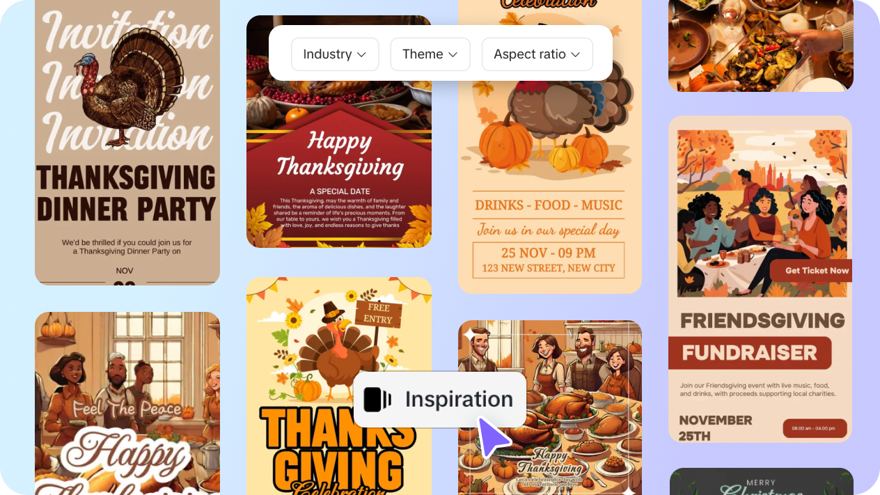 Thanksgiving photo templates in Pippit