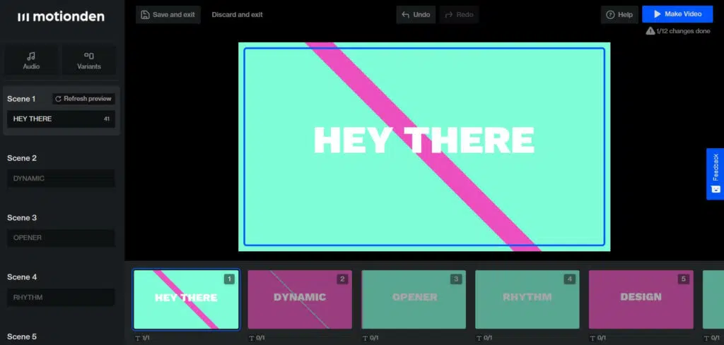 Motionden interface