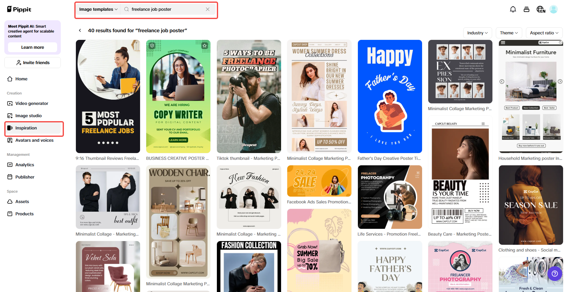 Pick a template & customize