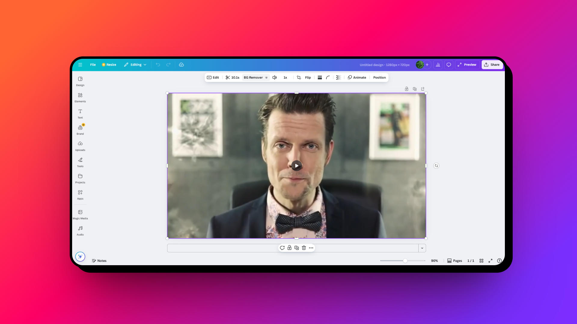 Remove the existing video background