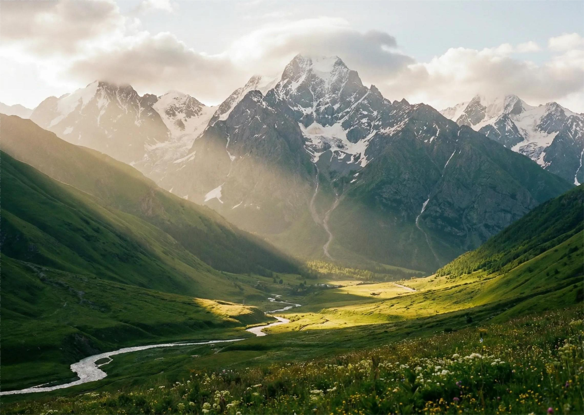 寧靜的山景