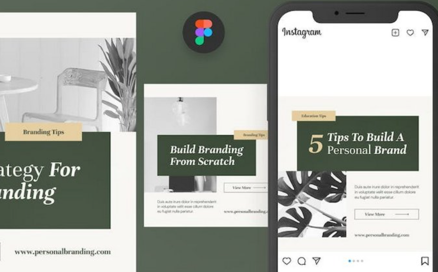 Estetica del marchio Figma modelli Instagram