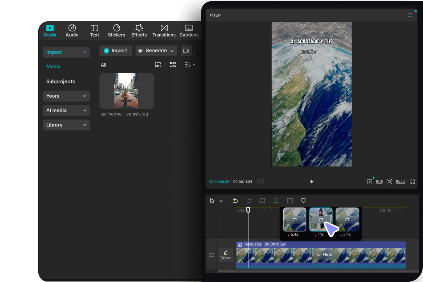  Replacing the photo in the Earth zoom out template using CapCut