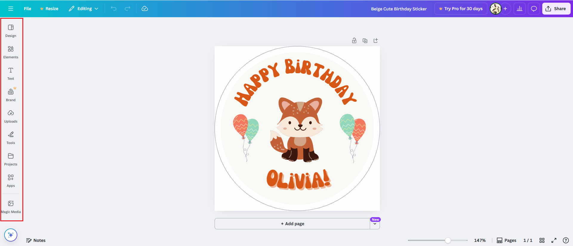 Adesivo de feliz aniversário do WhatsApp