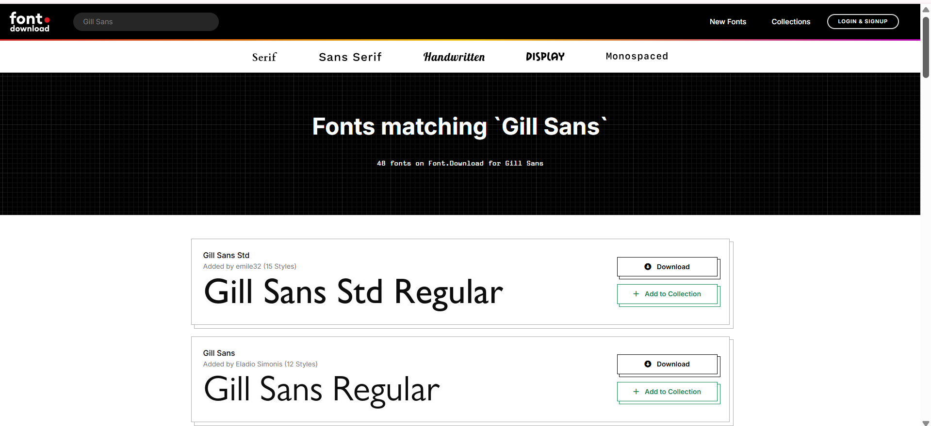 Font Download - nền tảng tốt nhất để tải về Gill Sans font miễn phí