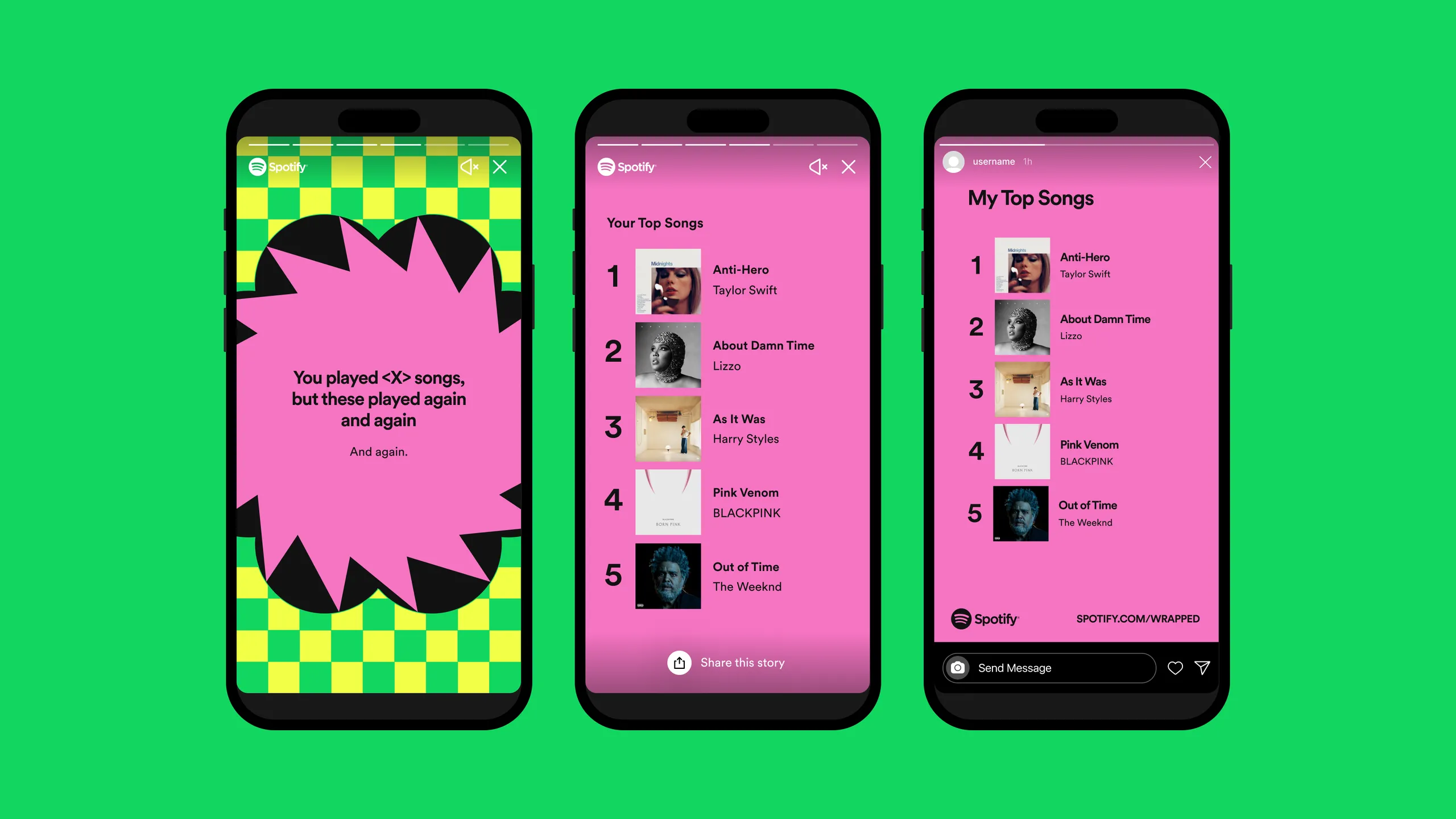 Obrázek zobrazující přístup ke službě Spotify Wraped Podcast na mobilu