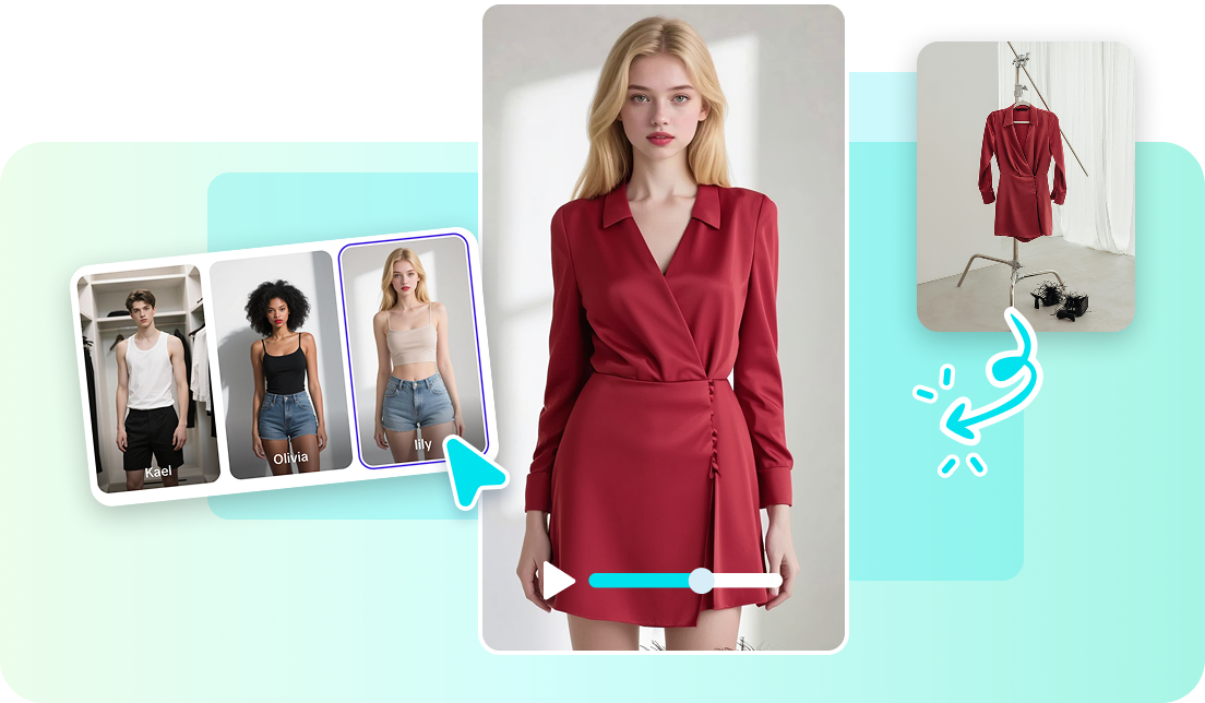 Product showcases for clothing designs 