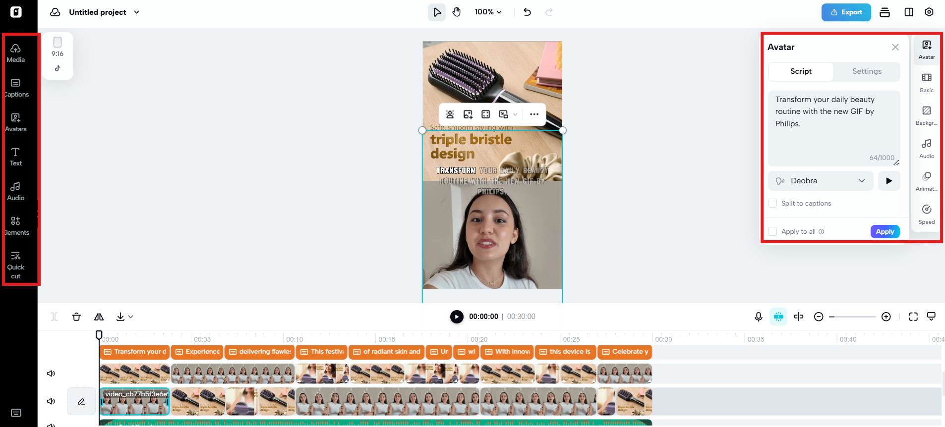 Customize the video