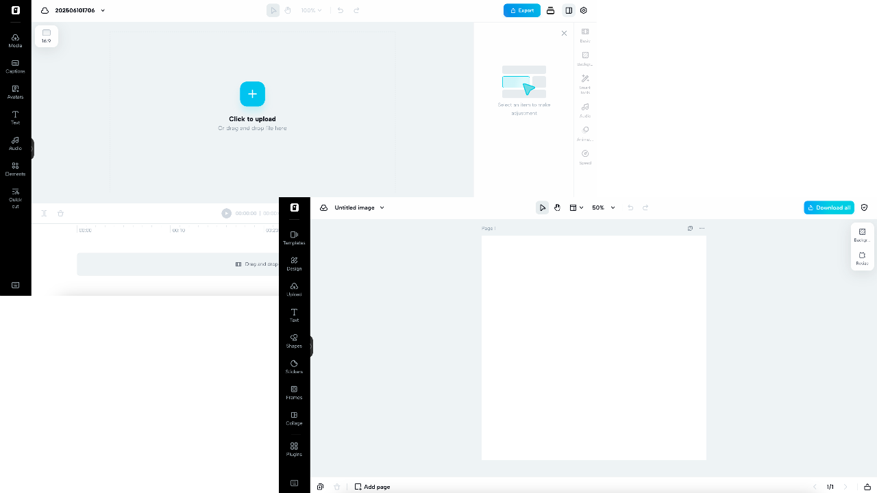 Pippit's editing interface