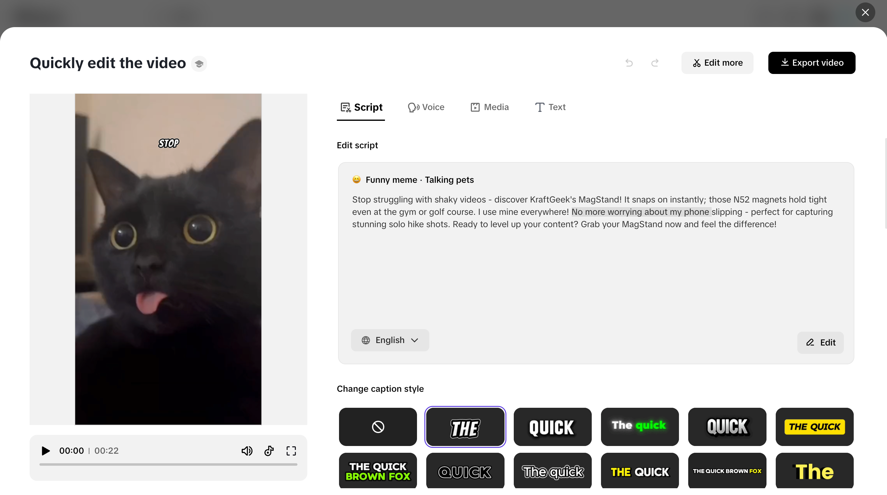 Edit your video