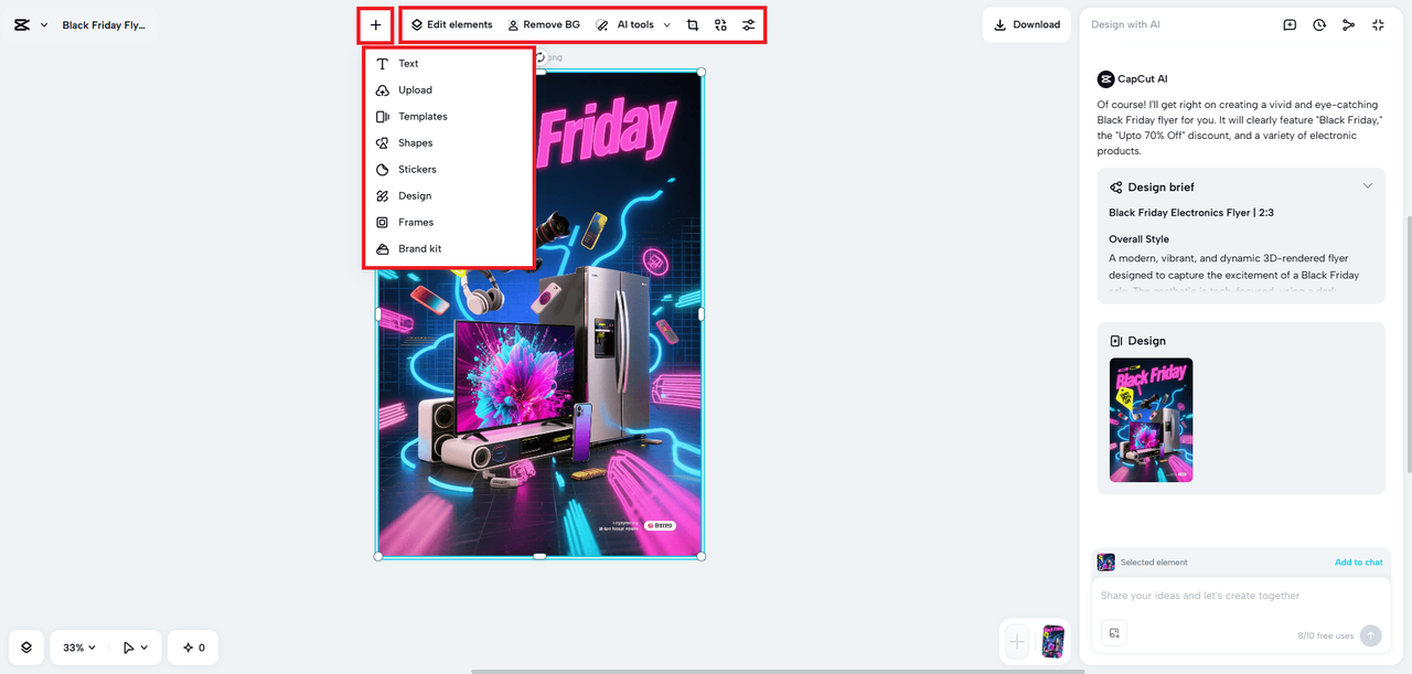 Export your flyer design