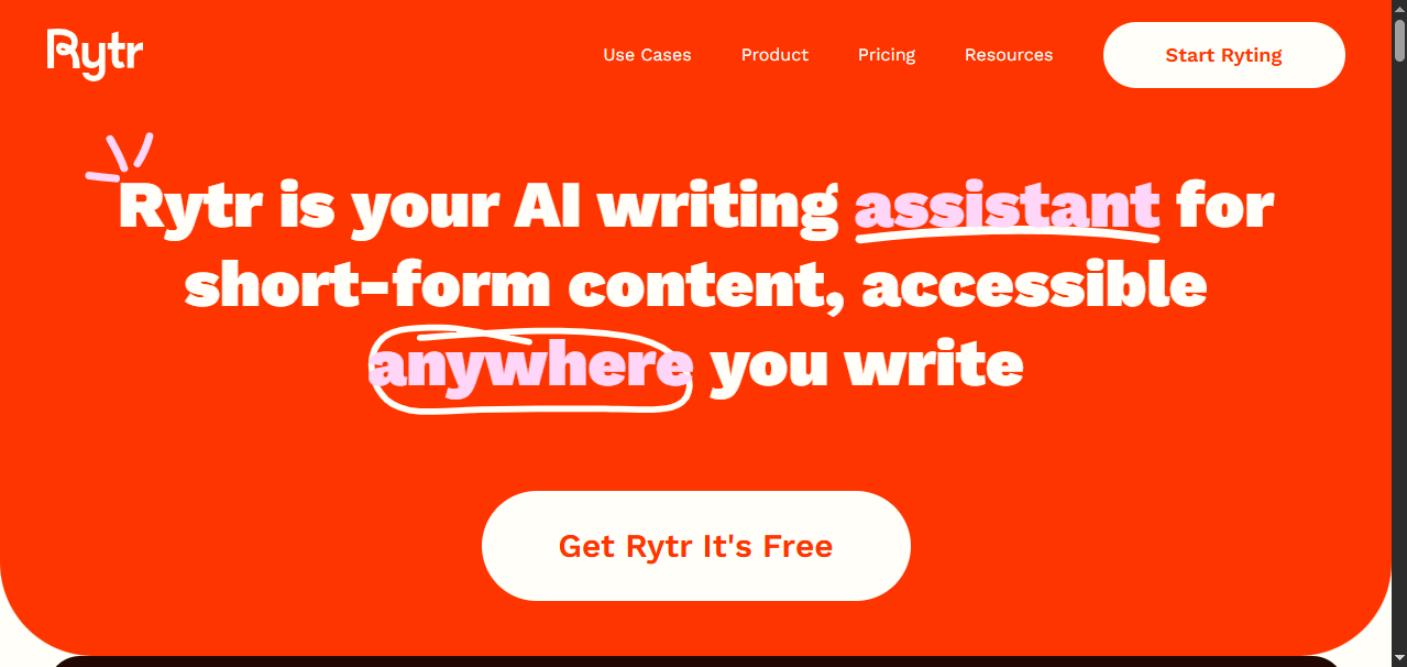 Rytr AI copywriting tool