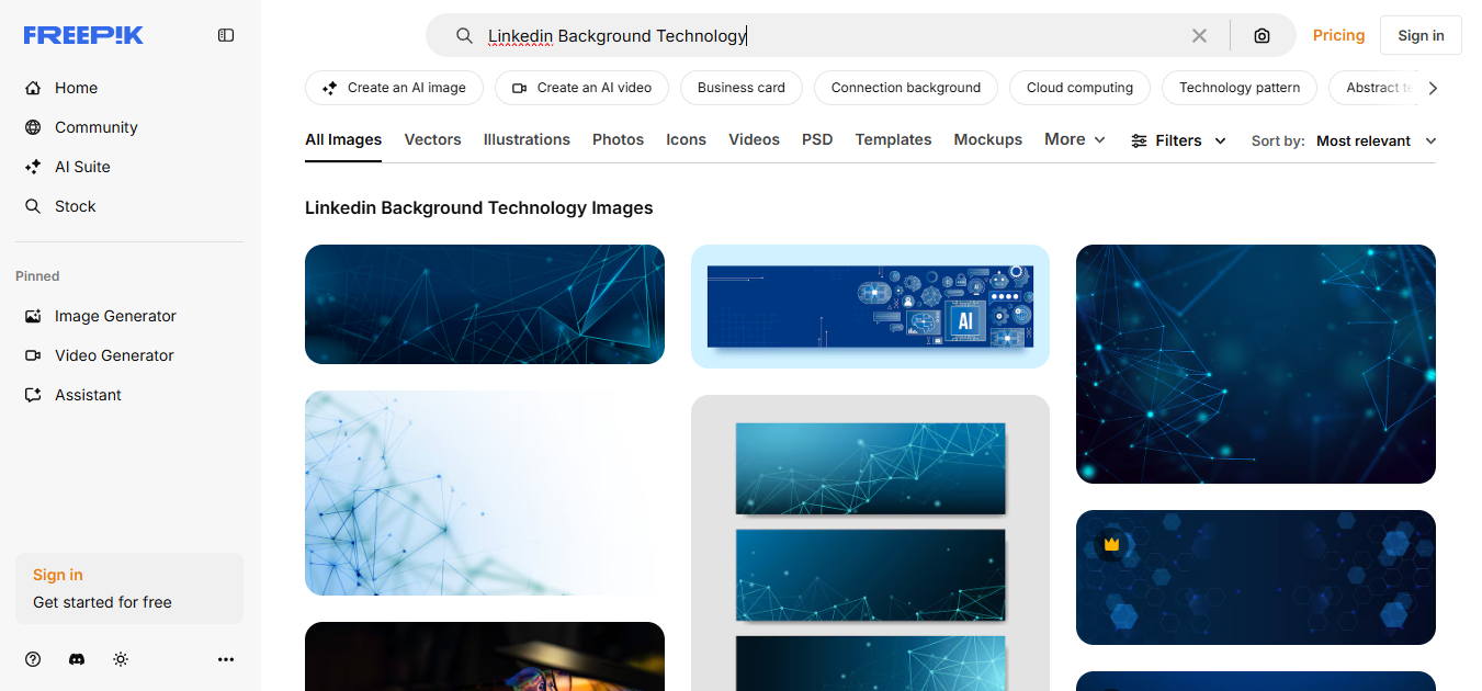 Freepik - богатая платформа для технологий LinkedIn